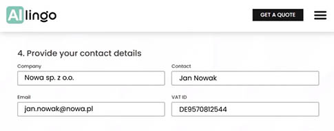 Provide your contact details