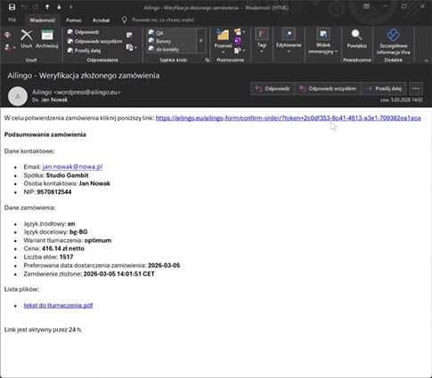 Potwierdź zamówienie